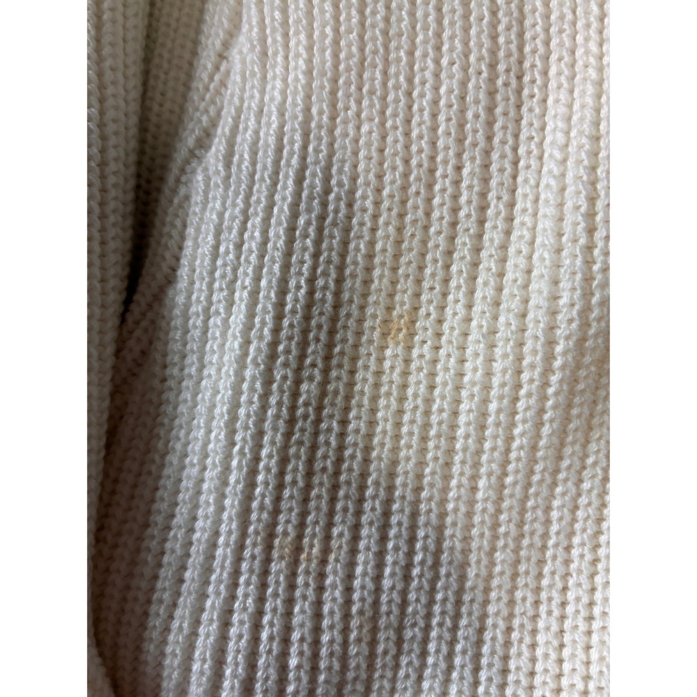 J.Crew Womens Cream Shaker Stitch Turtleneck Sweater Relaxed Fit Pullover Size S - Picture 13 of 14